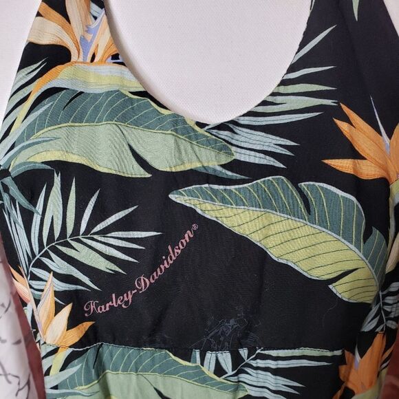 Harley Davidson halter Hawaiian print dress - Picture 1 of 9